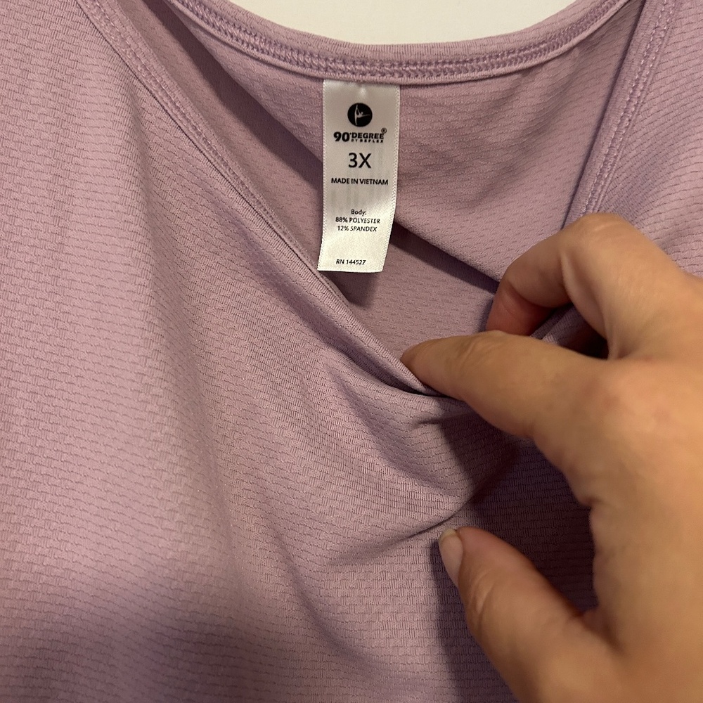 NWT 90 degree light purple 3X athletic‎ tank - Picture 4 of 7